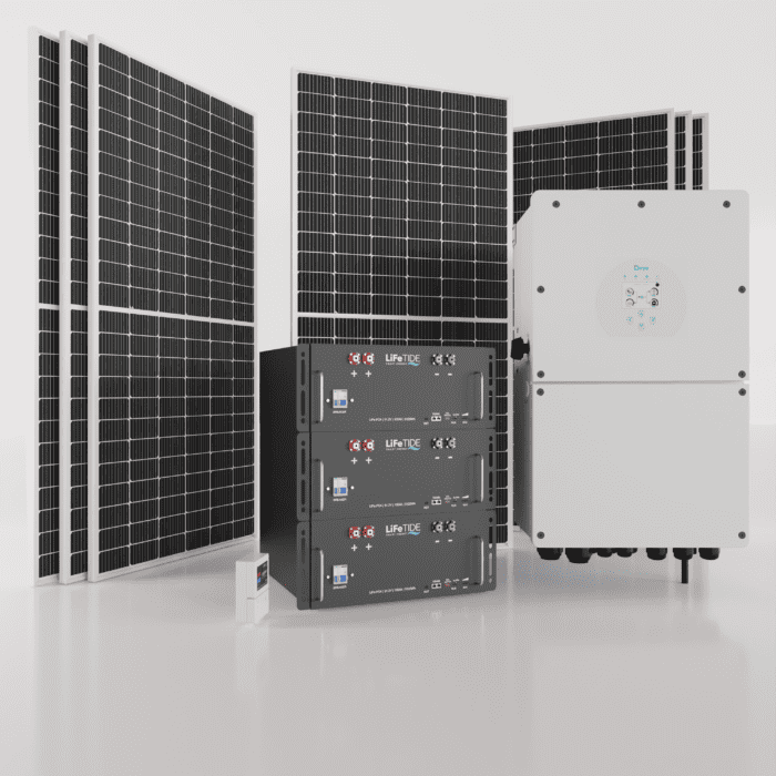 16kW Deye Solar System. 3x 5120Wh Lithium Batteries LiFePO4. Deye Inverter for Sale. 7x 460W BiFacial JA Solar Panels. Hybrid Solar System for Sale South Africa.