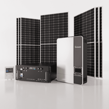 5kW Growatt Solar System. 5120Wh LiFePO4 Battery for Solar. Growatt Inverter. 7x 460W JA Solar Panels. Solar System for Sale South Africa.