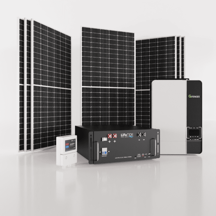 5kW Growatt Solar System. 5120Wh Lithium Battery for Solar LiFePO4. Growatt Inverter. 7x 460W JA Solar Panels. Solar System for Sale South Africa.