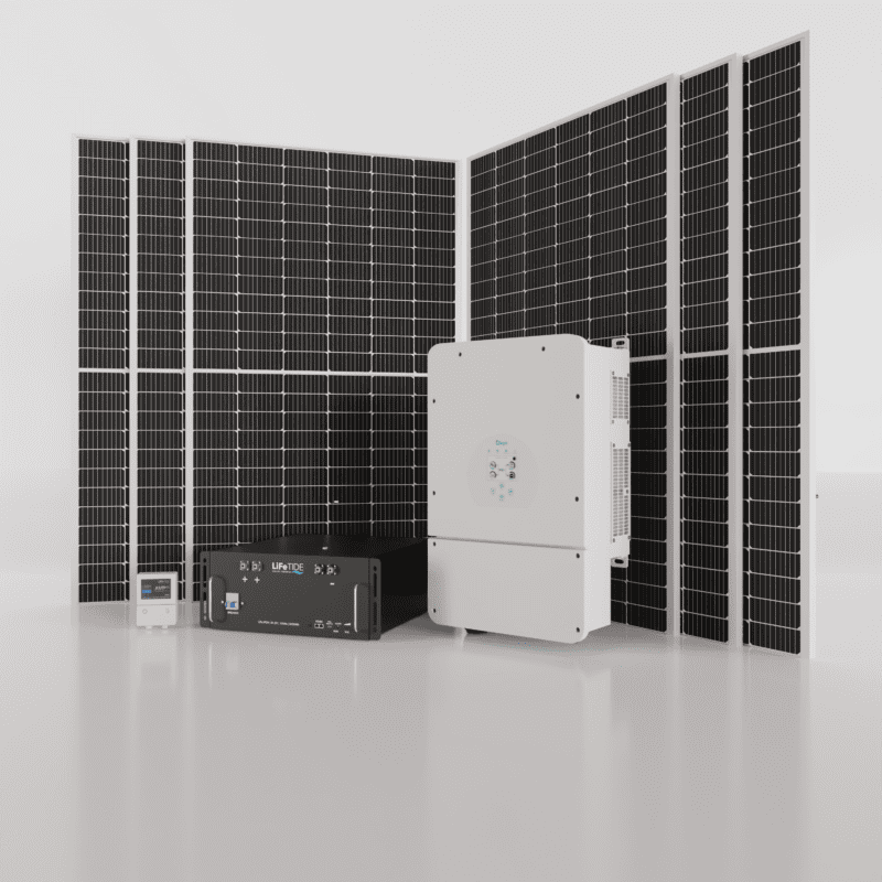 5kW Deye Solar System. 5120Wh Lithium Battery for Solar LiFePO4. Deye Hybrid Inverter. 6x 565W BiFacial JA Solar Panels. Hybrid Solar System for Sale South Africa.