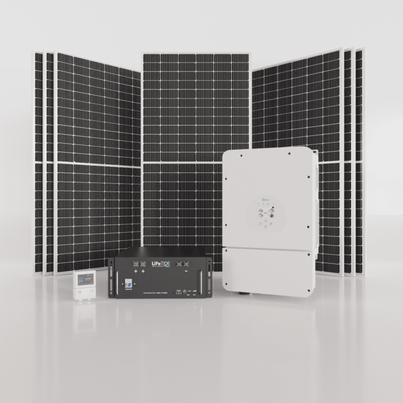 8kW Deye Solar System. 5kW Solar Lithium Battery. Deye Inverter for Sale. 7x 460W BiFacial JA Solar Panels. Hybrid Solar System for Sale South Africa.