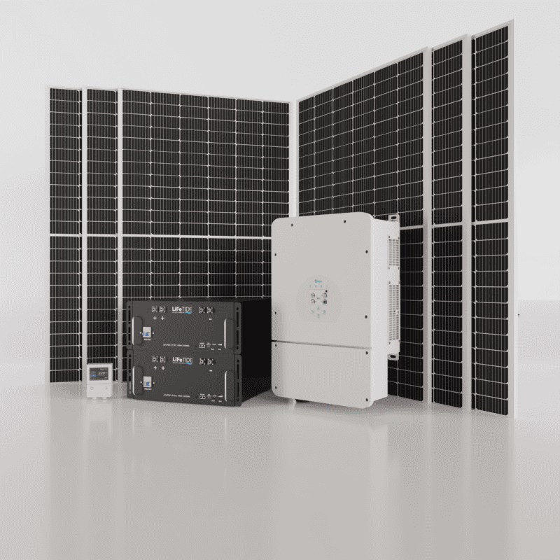 8kW Deye Solar System. 2x 5120Wh Lithium Batteries for Solar LiFePO4. Deye Hybrid Inverter. 6x 565W BiFacial JA Solar Panels. Hybrid Solar System for Sale South Africa.