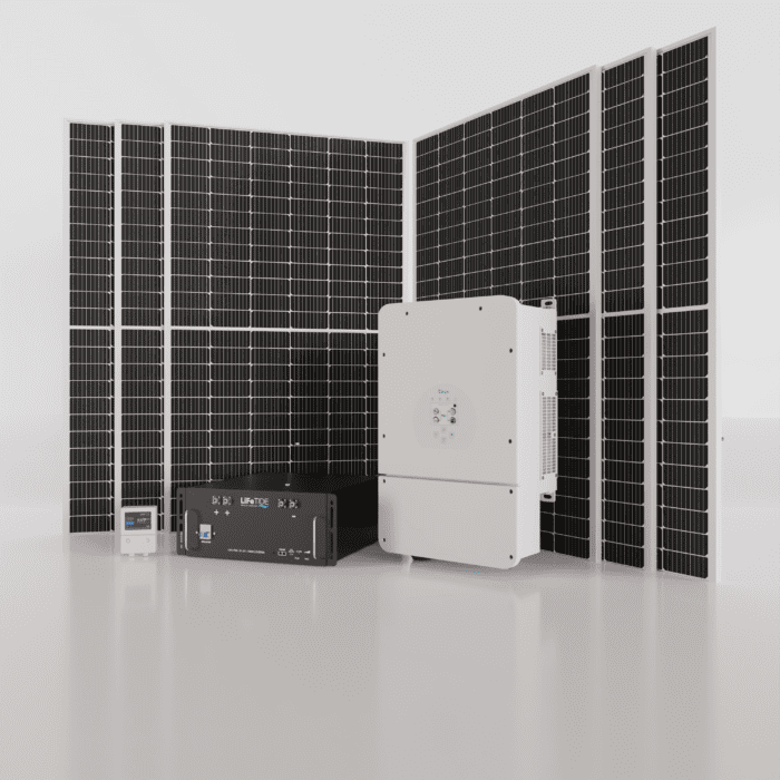 8kW Deye Solar System. 2x 5120Wh LiFePO4 Batteries for Solar. Deye Hybrid Inverter. 6x 565W BiFacial JA Solar Panels. Hybrid Solar System for Sale South Africa.