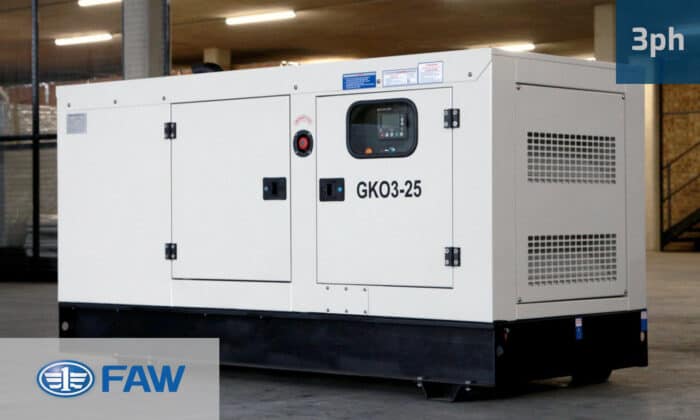 23kVa FAW Diesel Generator for Sale in South Africa. FAW Generator Prices. GKO3-25. Silent Generator.